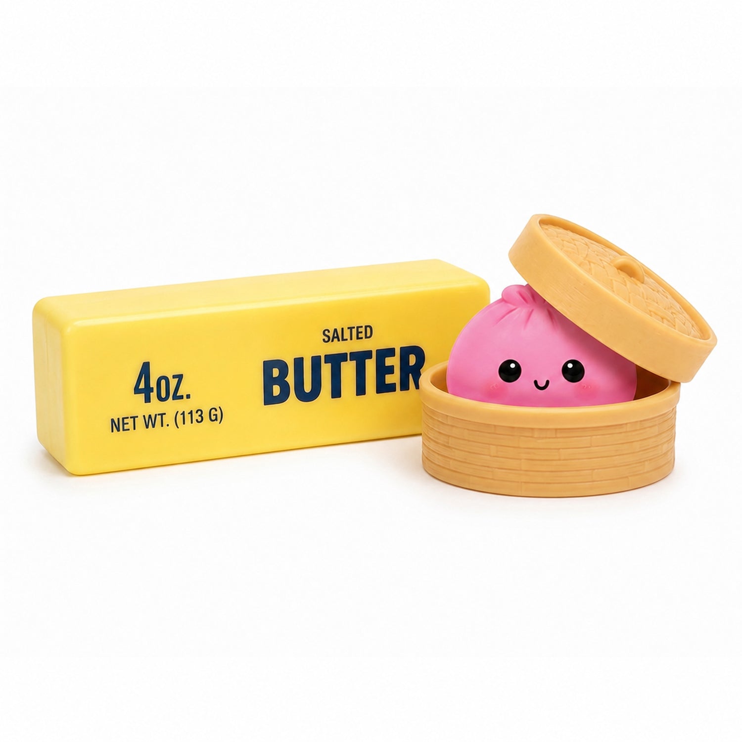 Squishy Dumpling & Butter Squishy Combo Pack – 2-Piece Slow Rising Sensory Stress Relief Fidget Toy Set for Kids, Teens & Adults