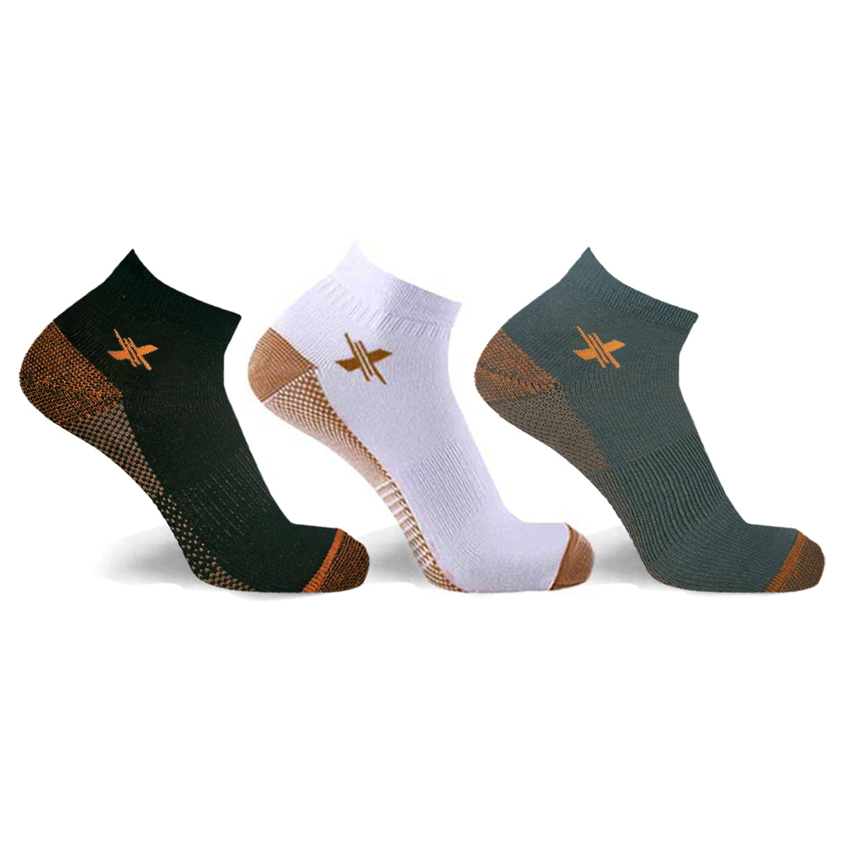 Copper-Infused Ankle Compression Socks (3-Pairs) – Extreme Fit