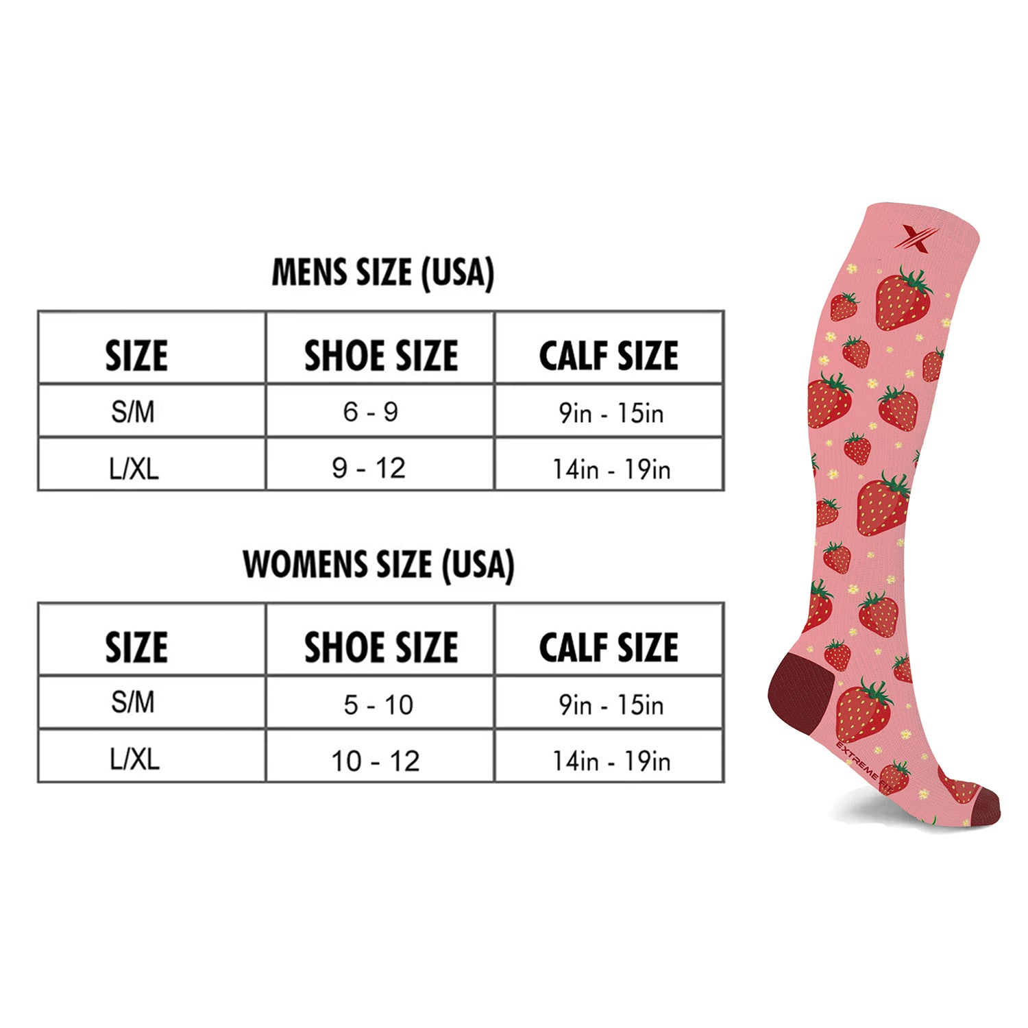 Novelty Knee High Compression Socks (3 Pairs)