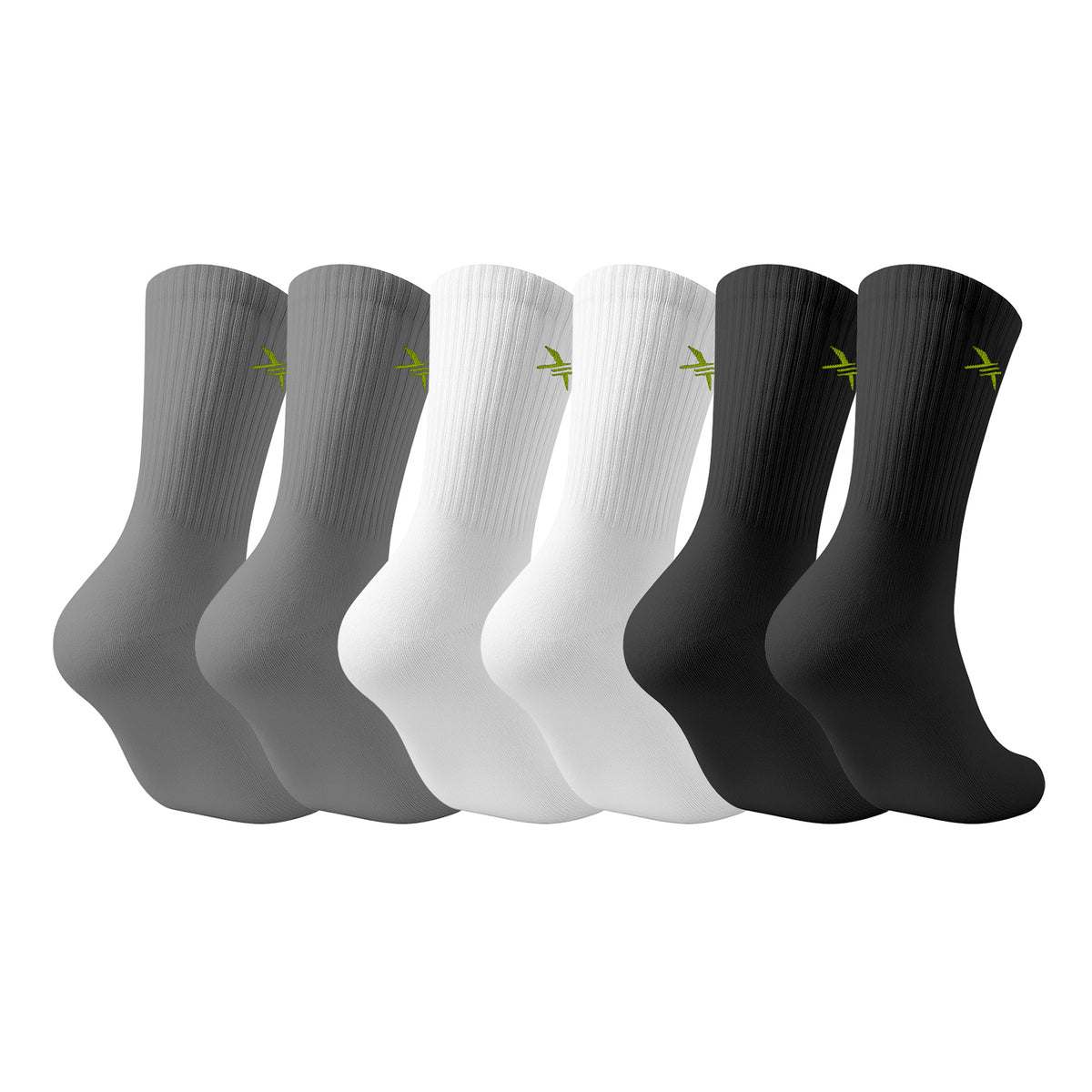 6-Pairs: Dri-tech Everyday Wear Crew Length Socks