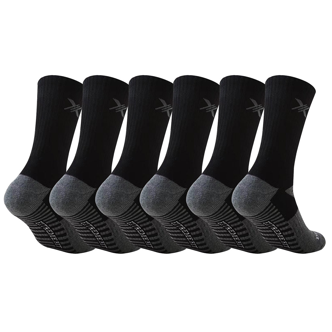 6-Pairs: Dri-tech Everyday Wear Crew Length Socks