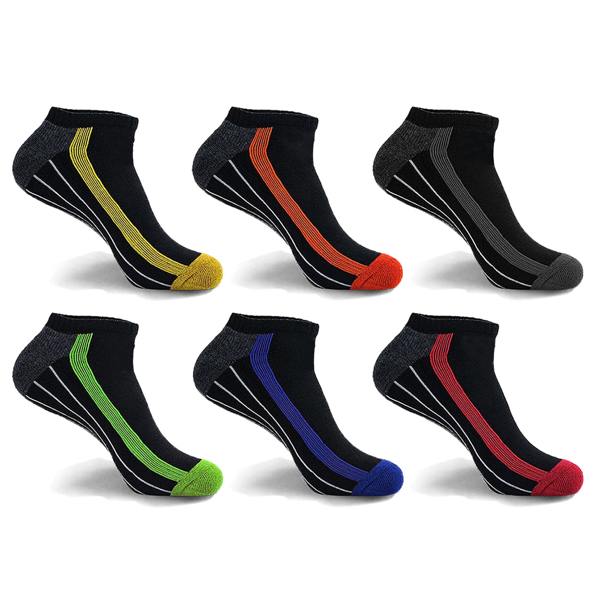 Active-Performance Cushioned Ankle-Length Running Socks (6-Pairs)