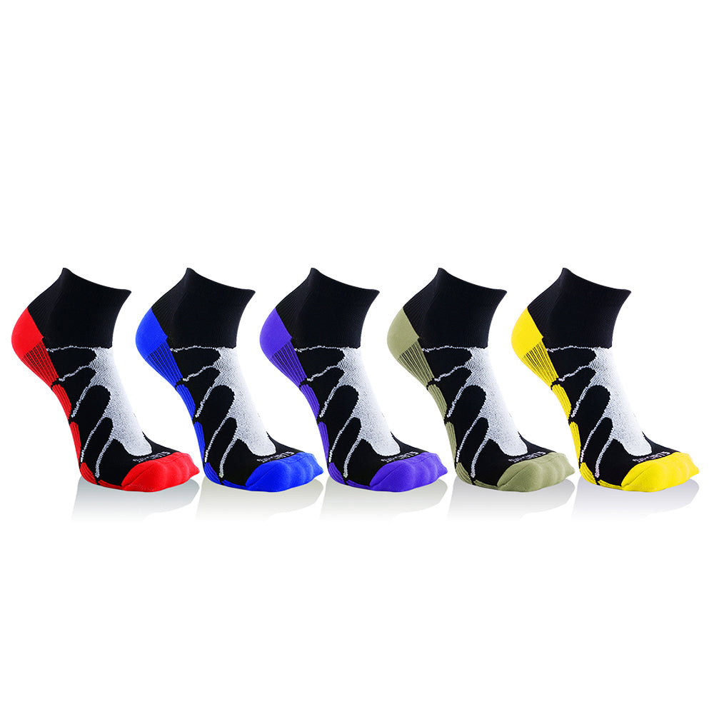 5-Pairs : Ankle Length Compression Socks