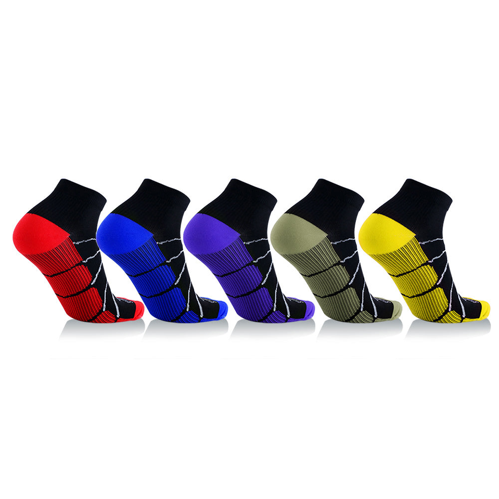 5-Pairs : Ankle Length Compression Socks