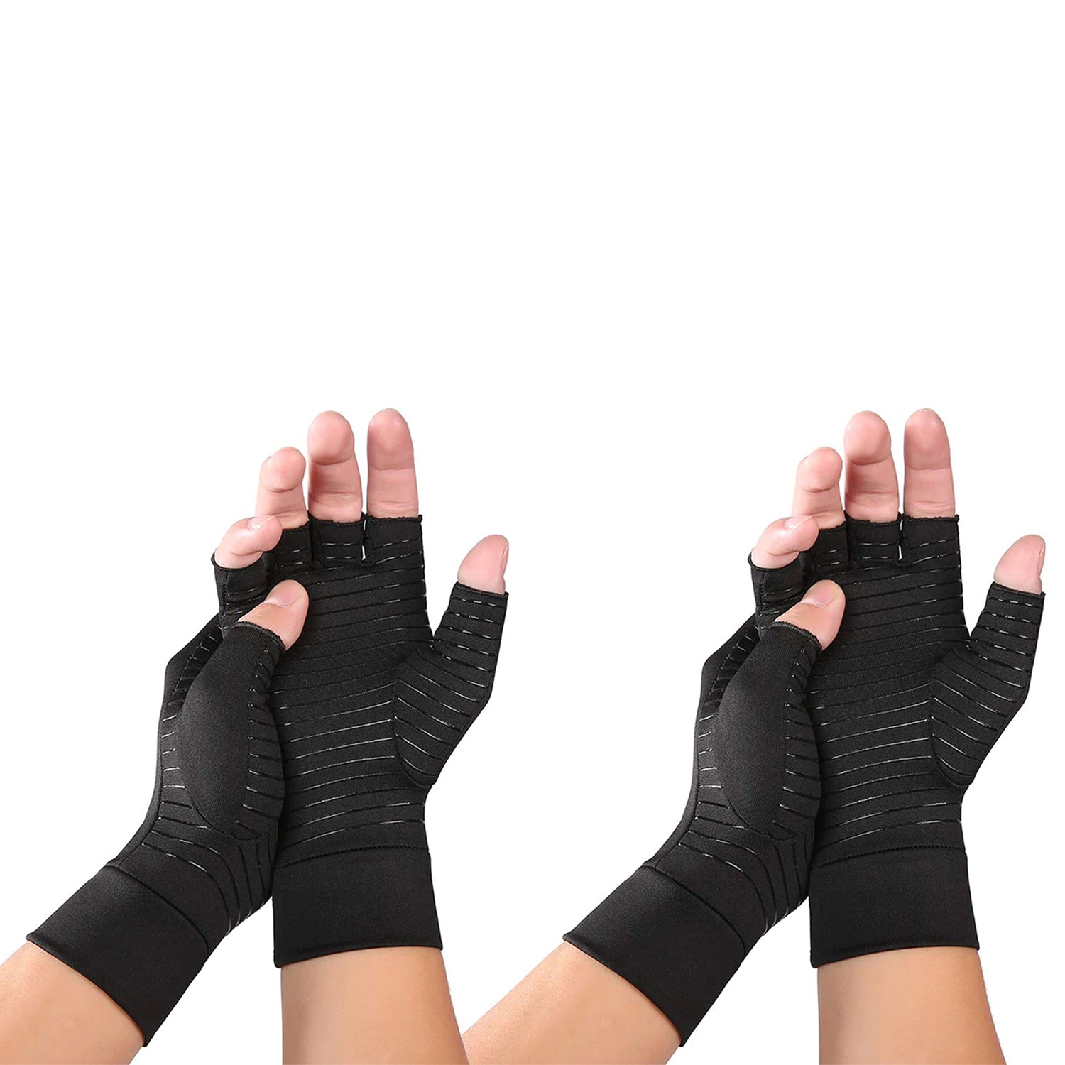 compress fit handschuhe 2-Pairs: Unisex Copper Infused Therapeutic Compression Gloves Set