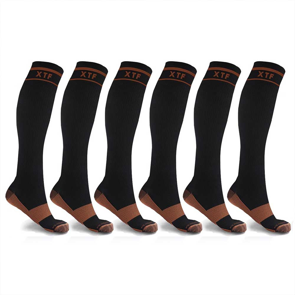 Copper-Infused Graduated Socks (6-Pairs) Extreme Fit Copper-Infused Graduated Socks (6-Pairs) Extreme Fit