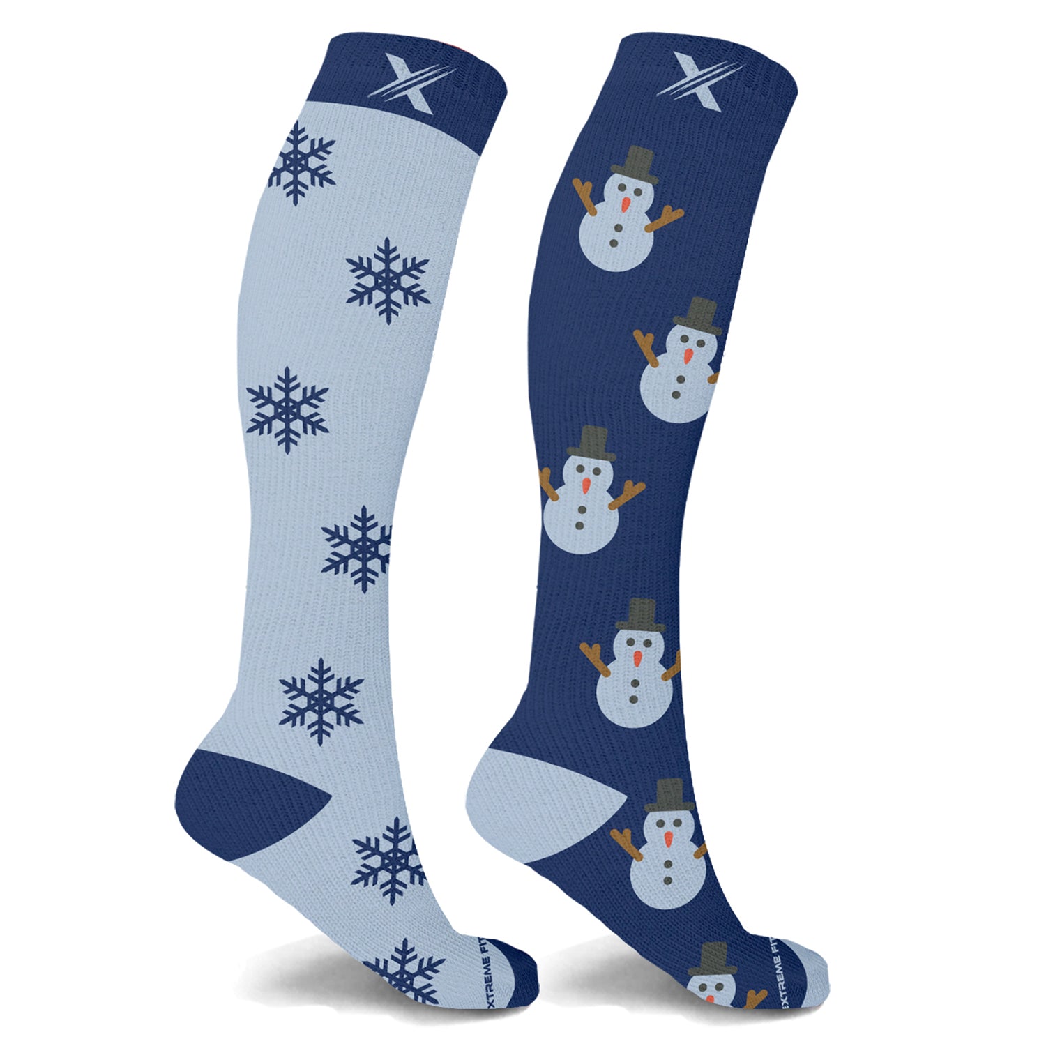 Christmas and Holiday Fun Expressive Knee High Compression Socks (1-Pair)