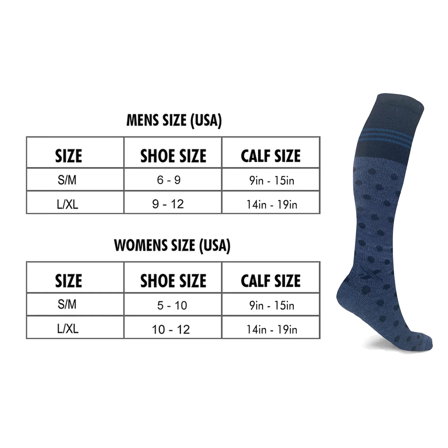 Premium Merino Wool Warm Knee-High Compression Boot Socks (1-Pair)