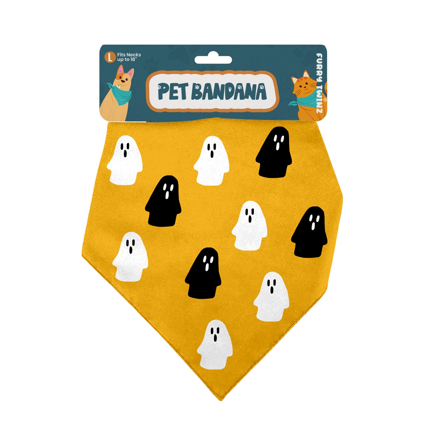 Halloween Pet Bandana – Triangle Scarf for Dogs and Cats, Comfortable Lightweight Polyester, One Size Fits Most, adjustable