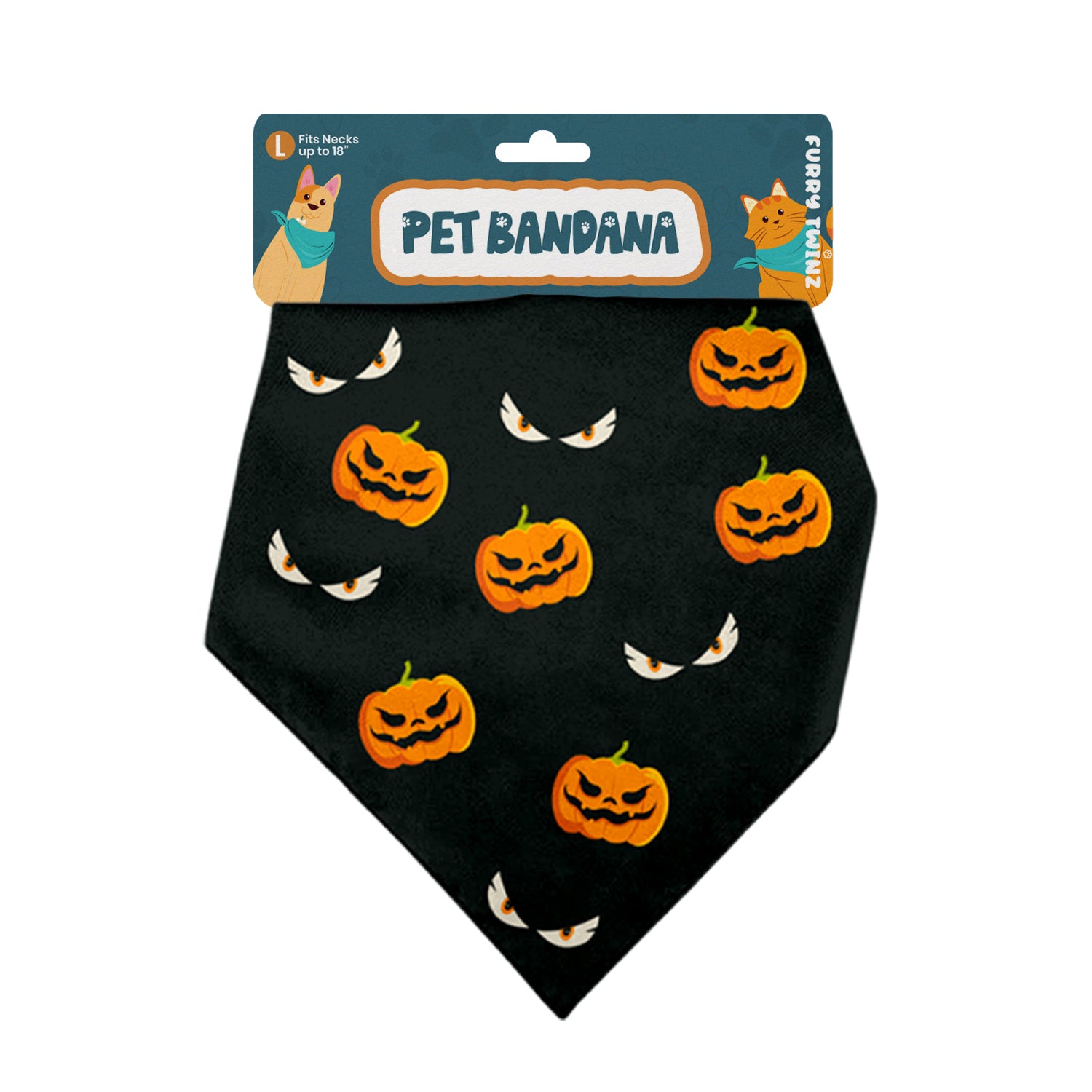 Halloween Pet Bandana – Triangle Scarf for Dogs and Cats, Comfortable Lightweight Polyester, One Size Fits Most, adjustable