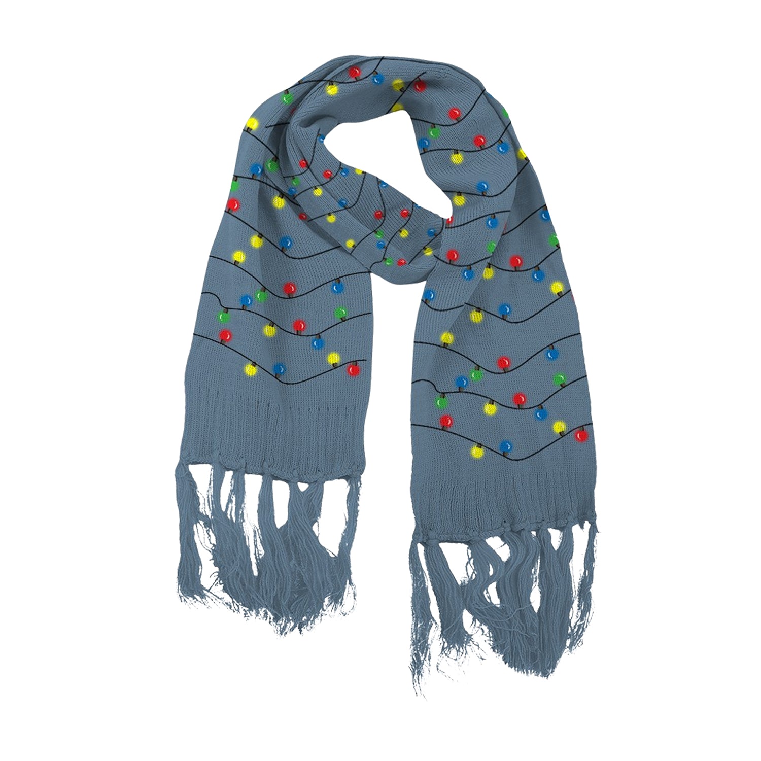 Soft and Warm Holiday Light Up Knit Scarf with 6 Bright LED Lights