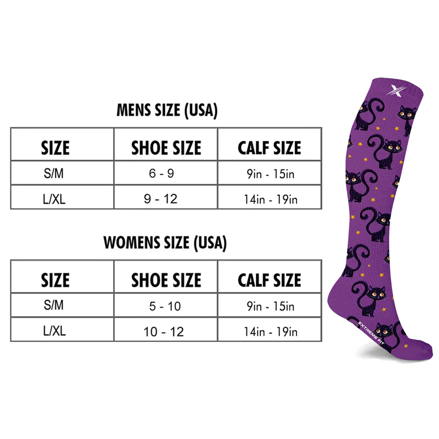 Halloween Fun Expressive Knee High Compression Socks (1-Pair)