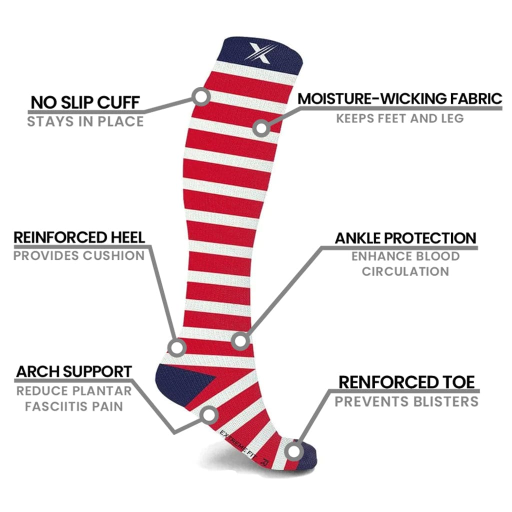 Extreme Fit - MISMATCHED: USA PRIDE - KNEE-LENGTH