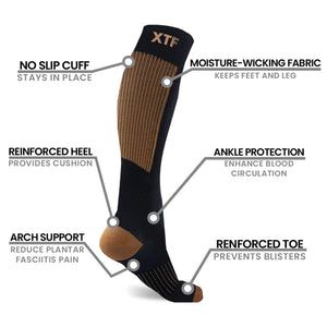 Extreme Fit - COPPER FLUX™ SOCKS - Original (6-PAIRS) - KNEE-LENGTH