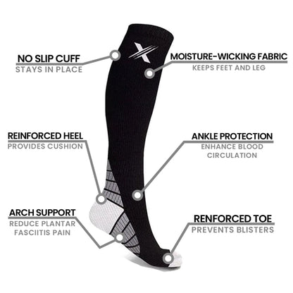 Sports Lightweight Compression Socks (6-Pairs)