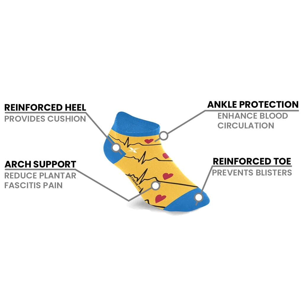 Extreme Fit - MEDICAL PRINTS NURSE INSPIRED ANKLE LENGTH COMPRESSION SOCKS (6-PAIRS) - ANKLE-LENGTH