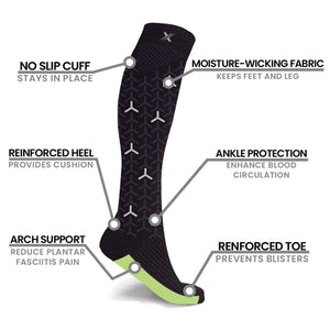 Extreme Fit - RUN+ REFLECTIVE COMPRESSION SOCKS - KNEE-LENGTH