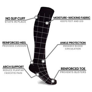 Extreme Fit - MEN'S STARTER COMPRESSION SOCKS // BLACK (3-PAIRS) - KNEE-LENGTH