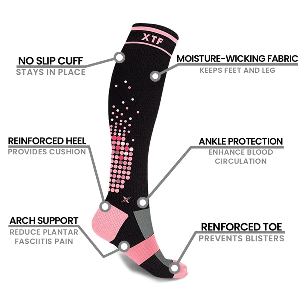 Extreme Fit - HIGH-INTENSITY - ATHELTIC GRADE COMPRESSION SOCKS (3-PAIRS) - KNEE-LENGTH