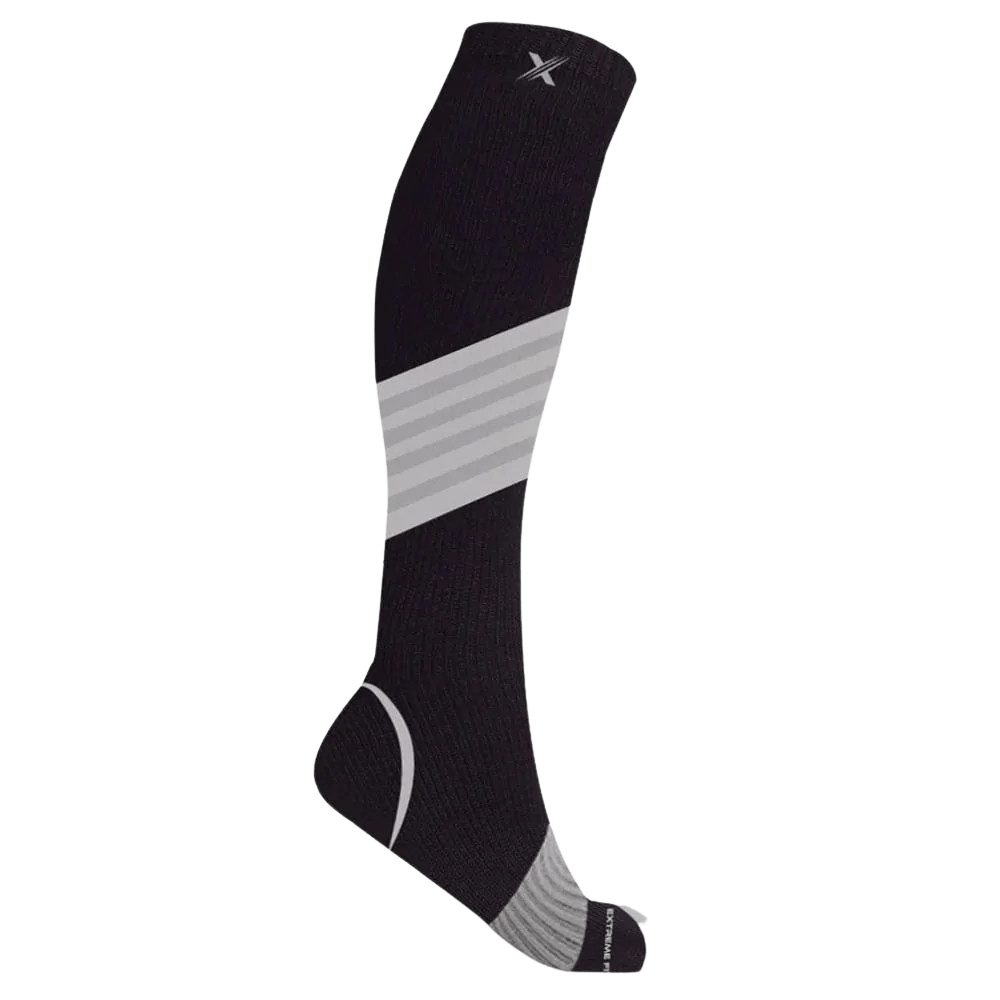 Run+ Ultra V-striped Reflective - Atheltic Grade Compression Socks