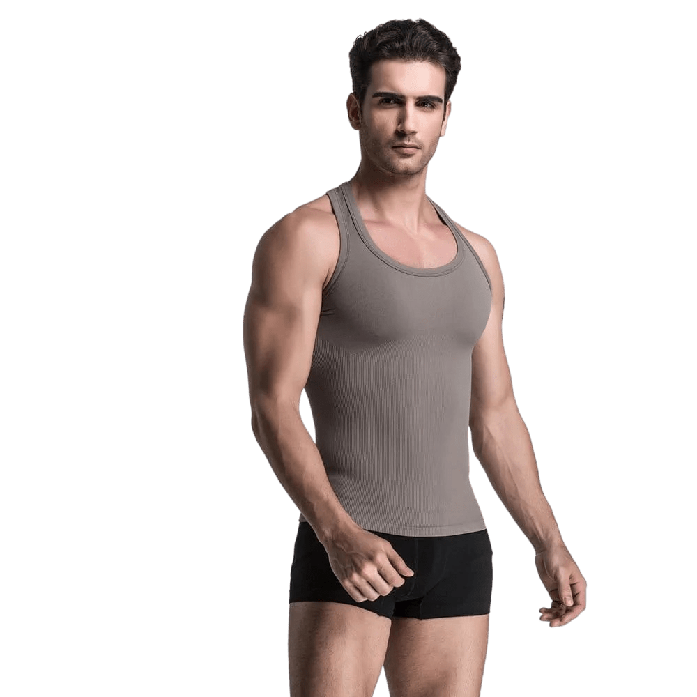 Extreme Fit Men's Core Support and Insta Trim Shapewear Gynecomastia  Compression Tank Top Undershirt, Lime, Large
