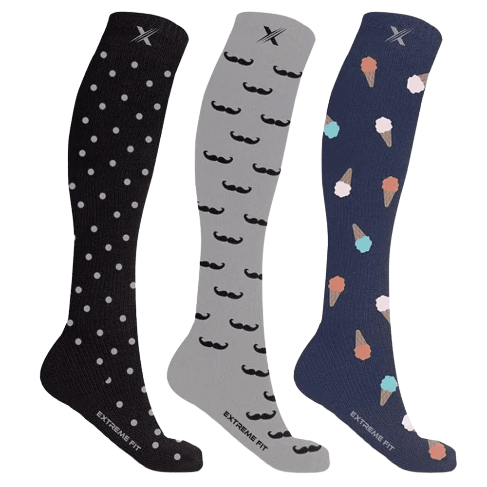 Extreme Fit - MEN'S PATTERNS - THE ENTERTAINER (3-PAIRS) - KNEE-LENGTH