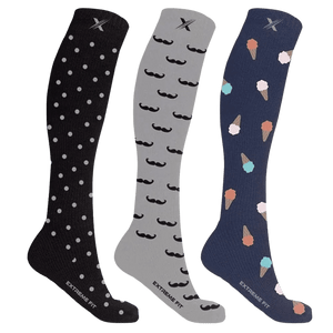 Extreme Fit - MEN'S PATTERNS - THE ENTERTAINER (3-PAIRS) - KNEE-LENGTH