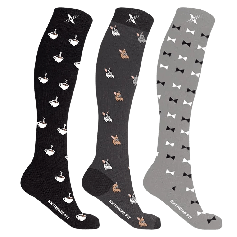 Extreme Fit - MEN'S PATTERNS - THE MULTI-FACETED MAN (3-PAIRS) - KNEE-LENGTH