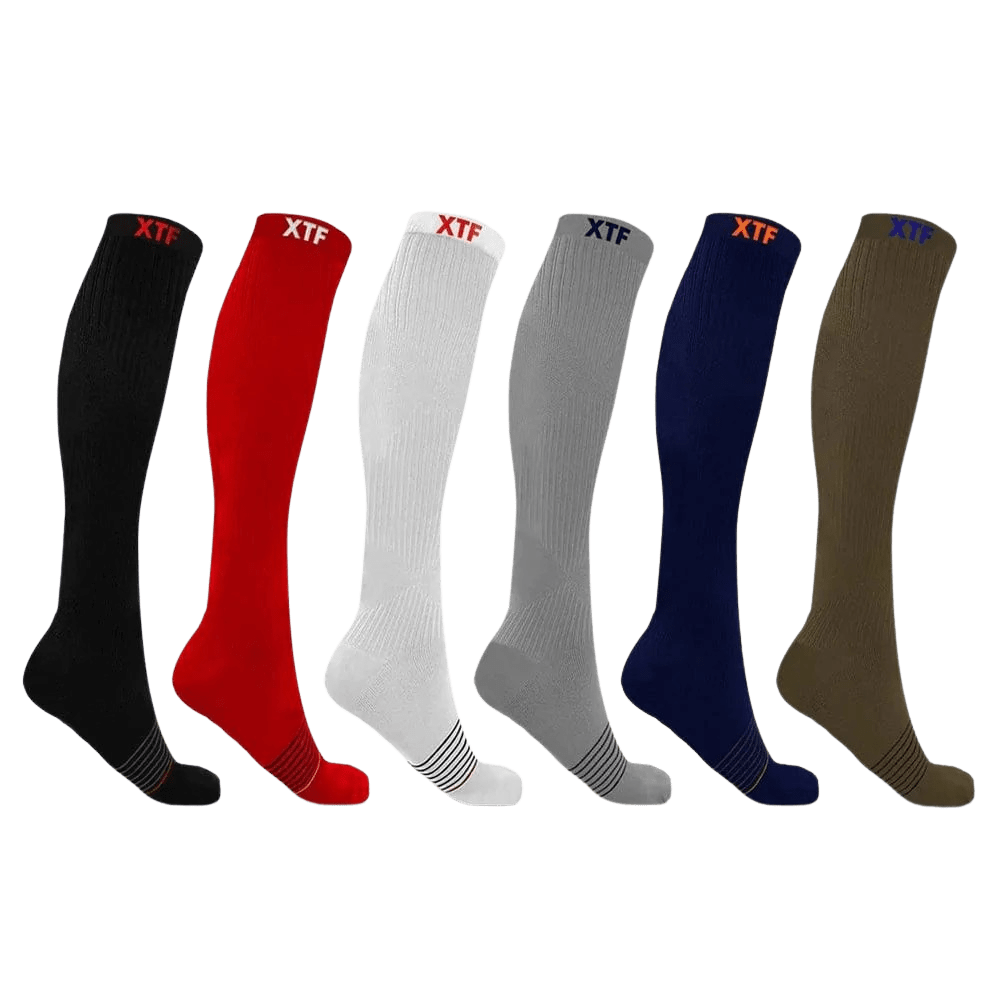Extreme Fit - BASIC COLORS ATHLETIC SOCKS (6-PAIRS) - KNEE-LENGTH