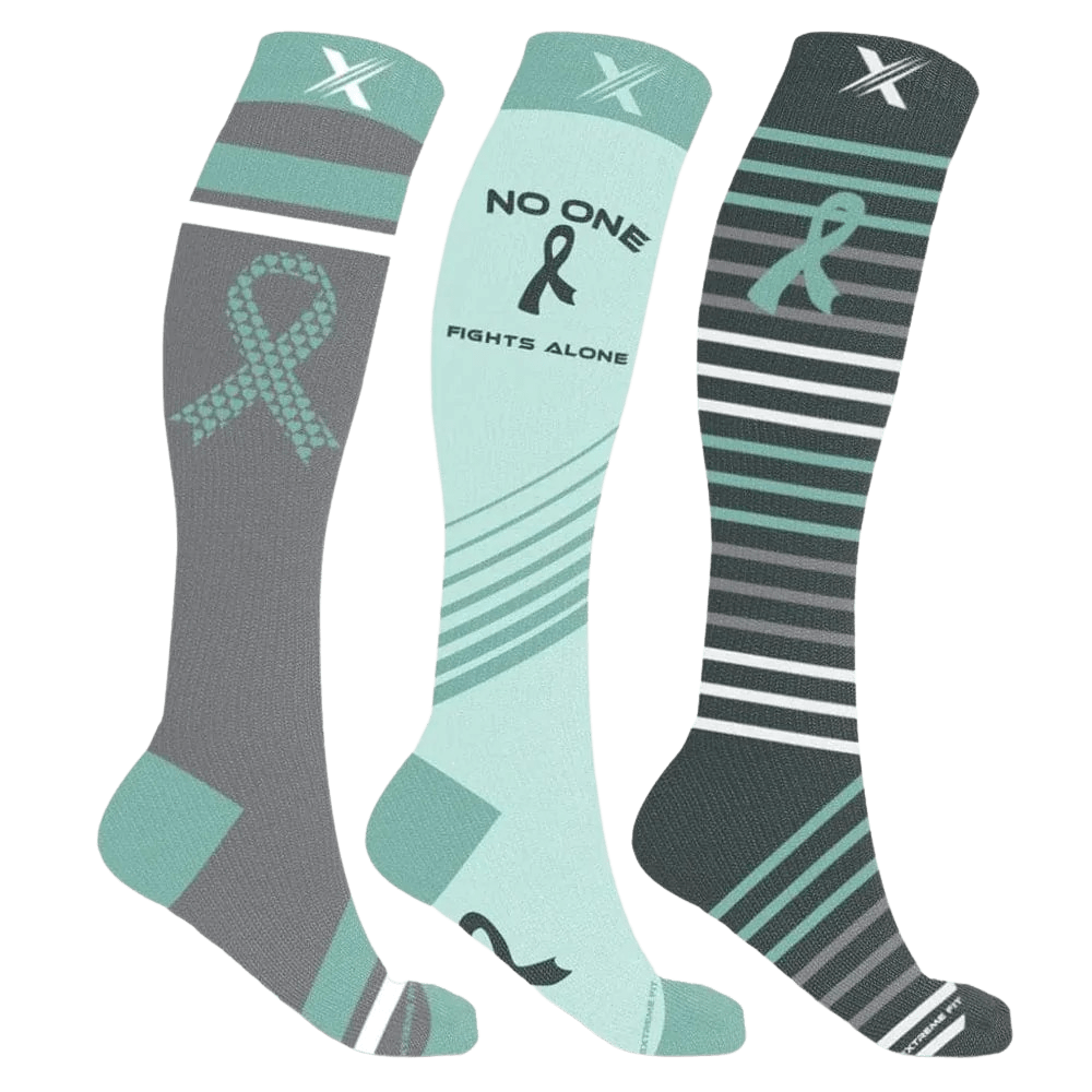 Ovarian Cancer Awareness Socks (3-Pairs)