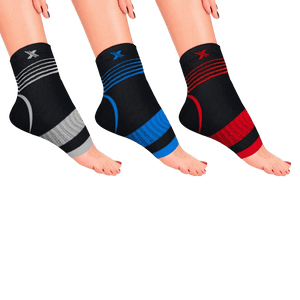 Extreme Fit - Ultra-V Striped Compression Ankle Sleeves - ANKLE SLEEVE