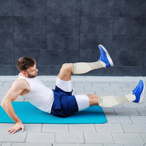 Extreme Fit - Ultra V-Striped White Edition Knee-High Compression Socks (6-Pairs) - KNEE-LENGTH