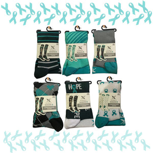 Extreme Fit - OVARIAN CANCER AWARENESS SOCKS (6-PAIRS) - KNEE-LENGTH