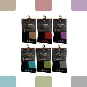 Extreme Fit - COPPER FLUX™ SOCKS - Colored (6-PAIRS) - KNEE-LENGTH