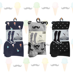 Extreme Fit - MEN'S PATTERNS - THE ENTERTAINER (3-PAIRS) - KNEE-LENGTH