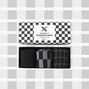 Extreme Fit - MEN'S STARTER COMPRESSION SOCKS // BLACK (3-PAIRS) - KNEE-LENGTH
