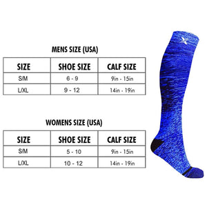 Extreme Fit - SPACE DYE COMPRESSION SOCKS (6-PAIRS) - KNEE-LENGTH