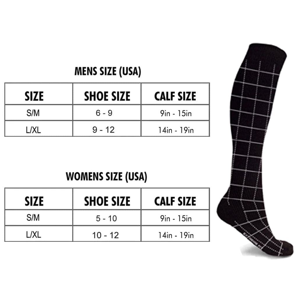 Extreme Fit - MEN'S STARTER COMPRESSION SOCKS // BLACK (3-PAIRS) - KNEE-LENGTH