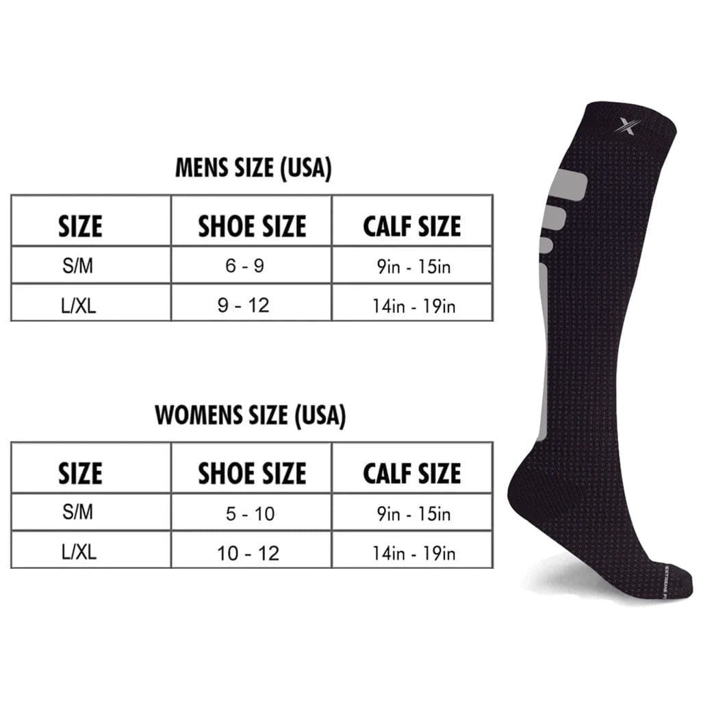 Extreme Fit - RUN+ ELITE REFLECTIVE - ATHELTIC GRADE COMPRESSION SOCKS - KNEE-LENGTH