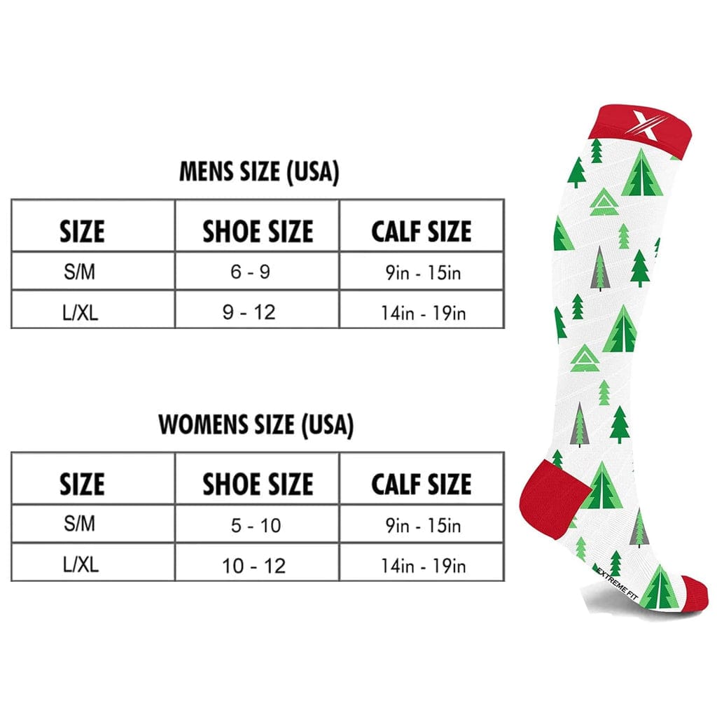 3-Pack: Seasonal Fun Knee High Compression Socks