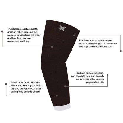 3-Pairs: Elite Lightweight Cooling Recovery And Support Elbow Arm Sleeves Set