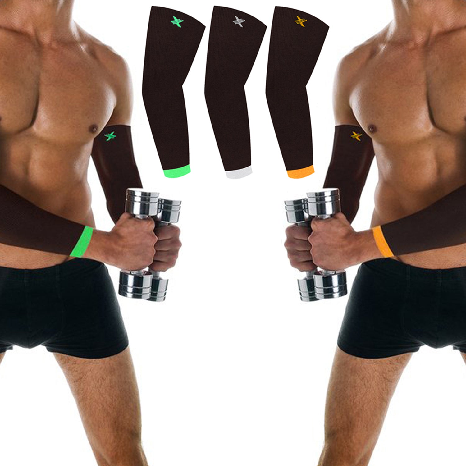 3-Pairs: Elite Lightweight Cooling Recovery And Support Elbow Arm Sleeves Set