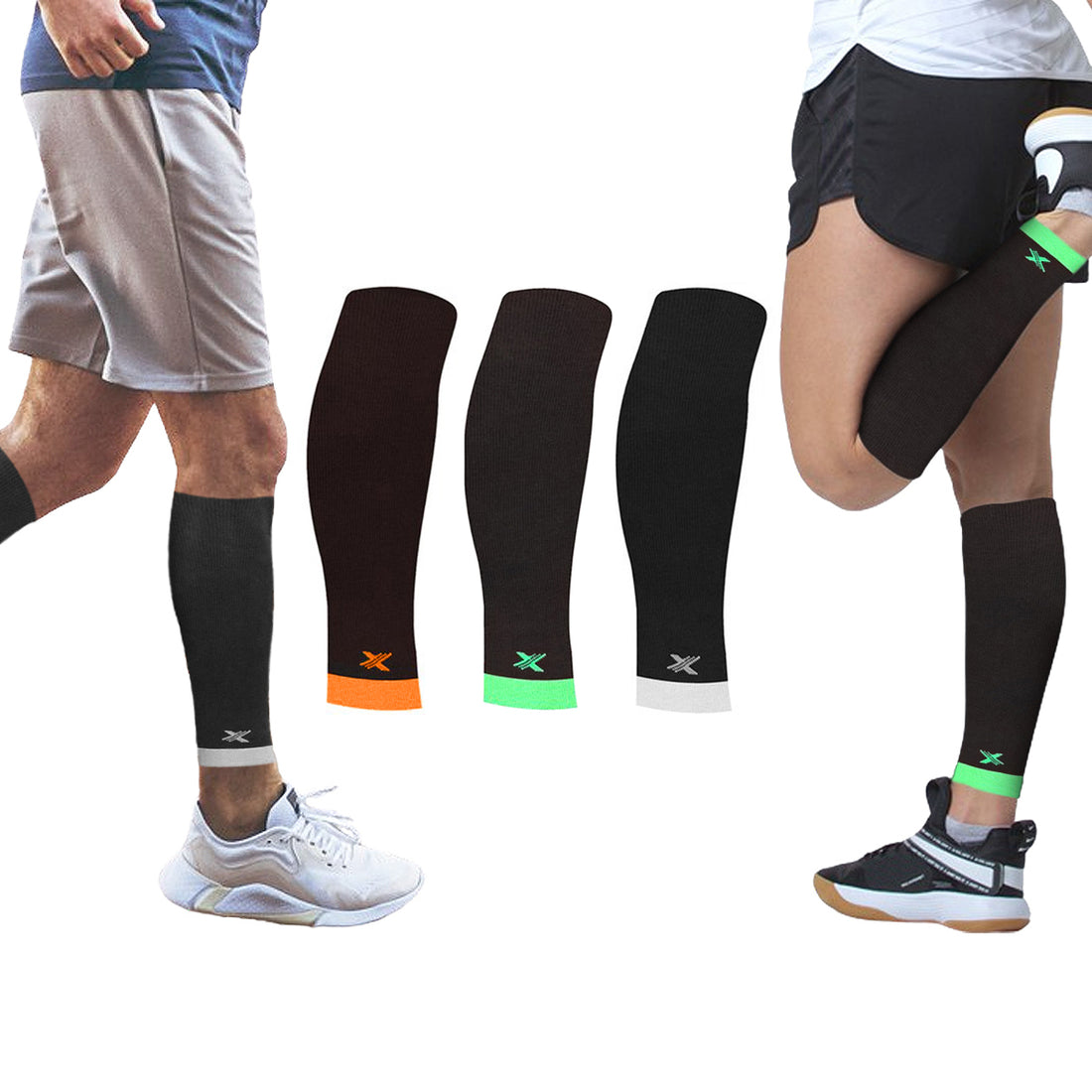 3-Pairs: Elite Lightweight Support Relief Calf Compression Sleeves