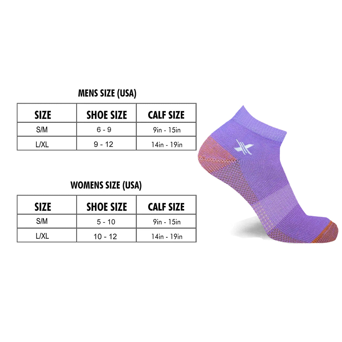 Copper Fit Ice - Menthol Infused Compression Socks S/M (M 6-9) (W