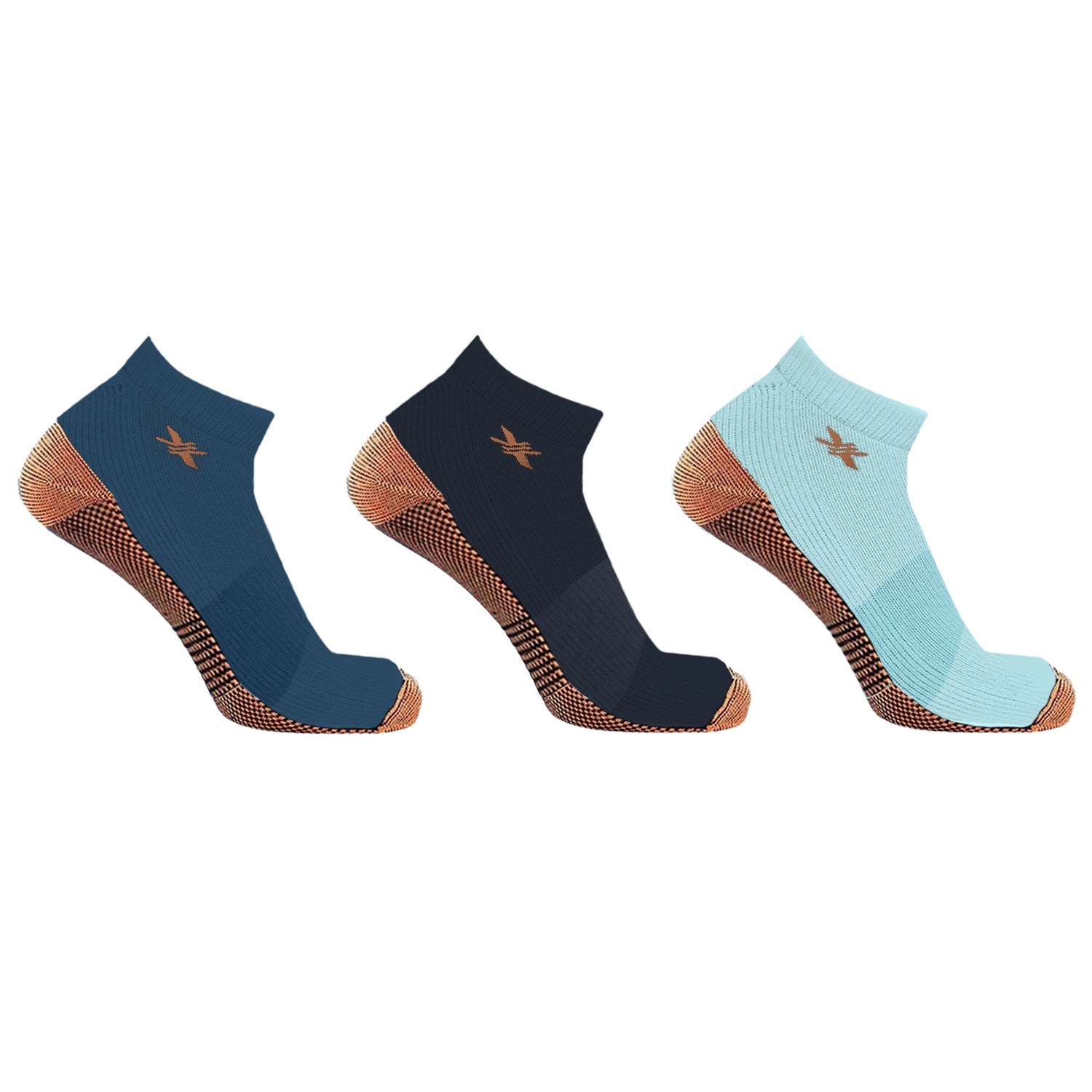 Copper-Infused Ankle Socks (3-Pairs)