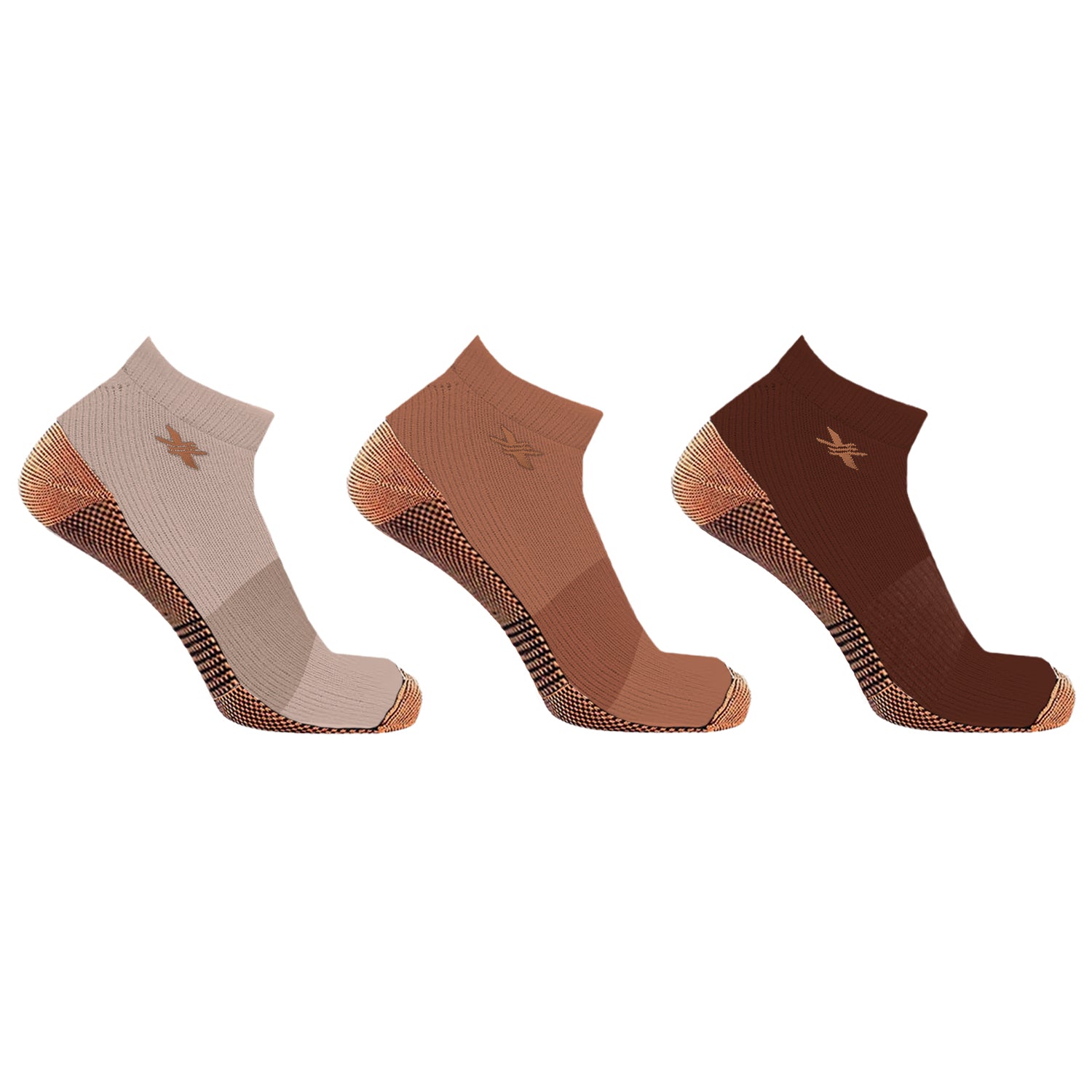 Copper-Infused Ankle Socks (3-Pairs)