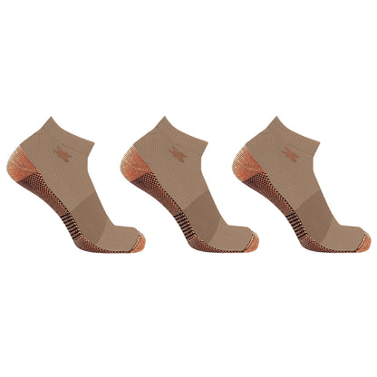 Copper-Infused Ankle Socks (3-Pairs)