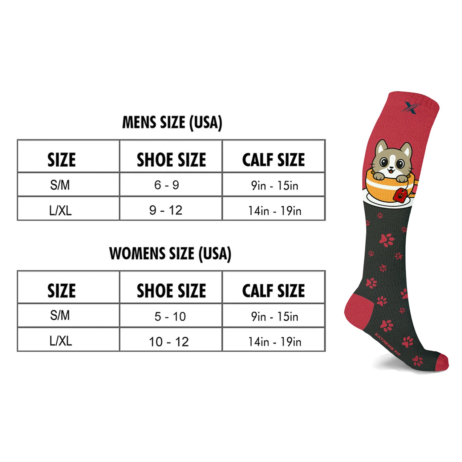 Pet Love Fun Expressive Knee High Compression Socks (3 Pairs)