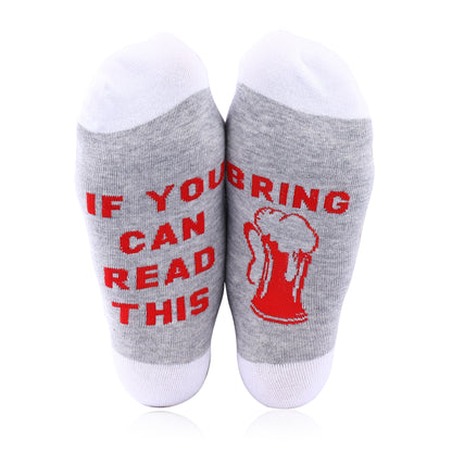 4-Pairs: Patterned Novelty Socks If You Can Read This Bring Me Socks