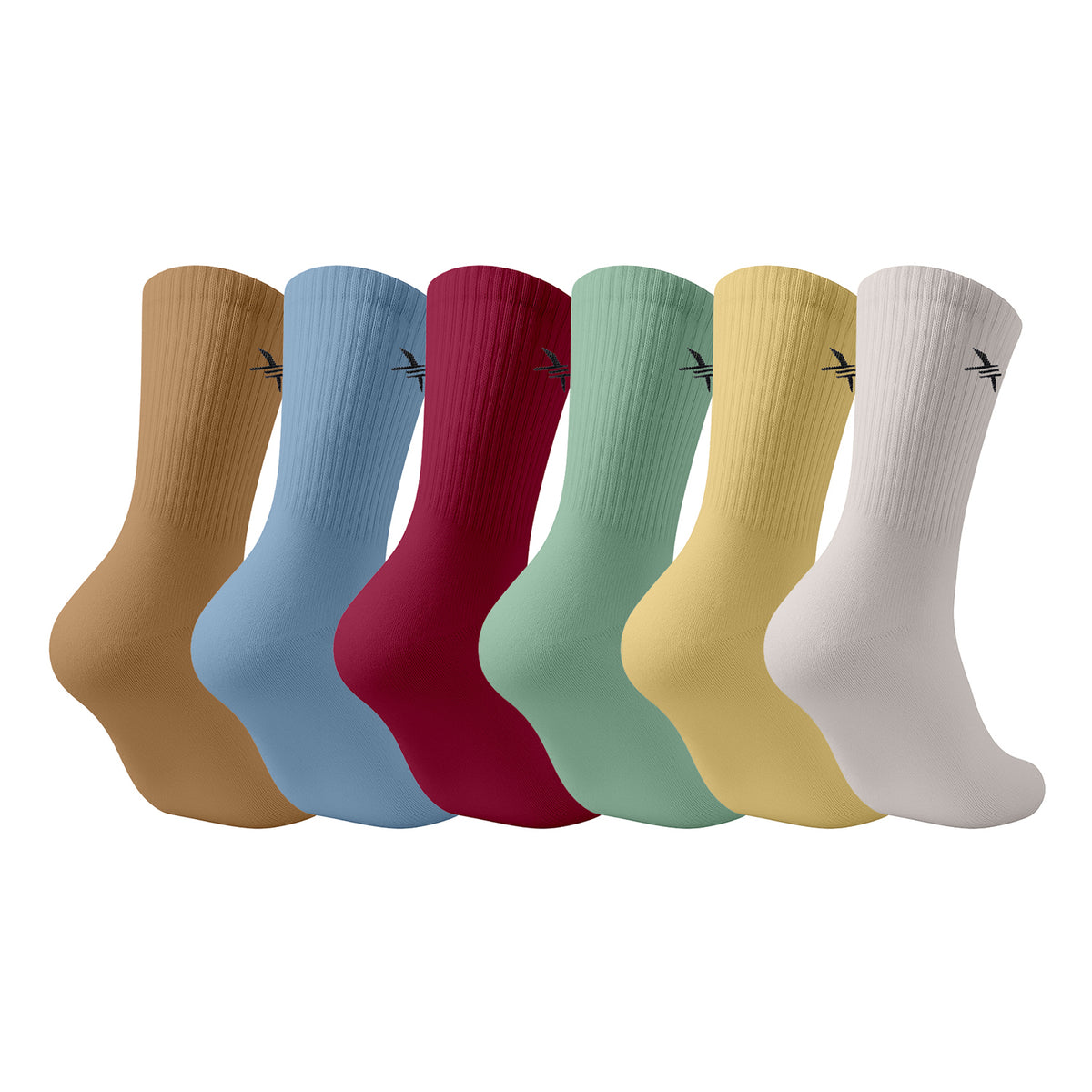 6-Pairs: Dri-tech Everyday Wear Crew Length Socks